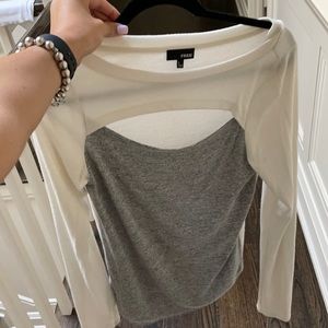 Wilfred free size large white and grey shirt